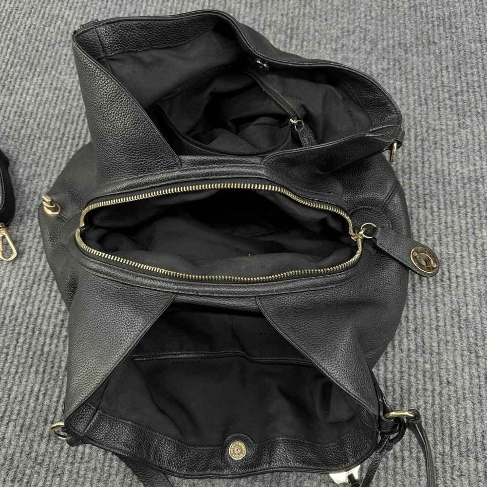 Vintage Coach Edie 31 Black Refined‎ Pebbled Leather Shoulder Slouchy Hobo Bag